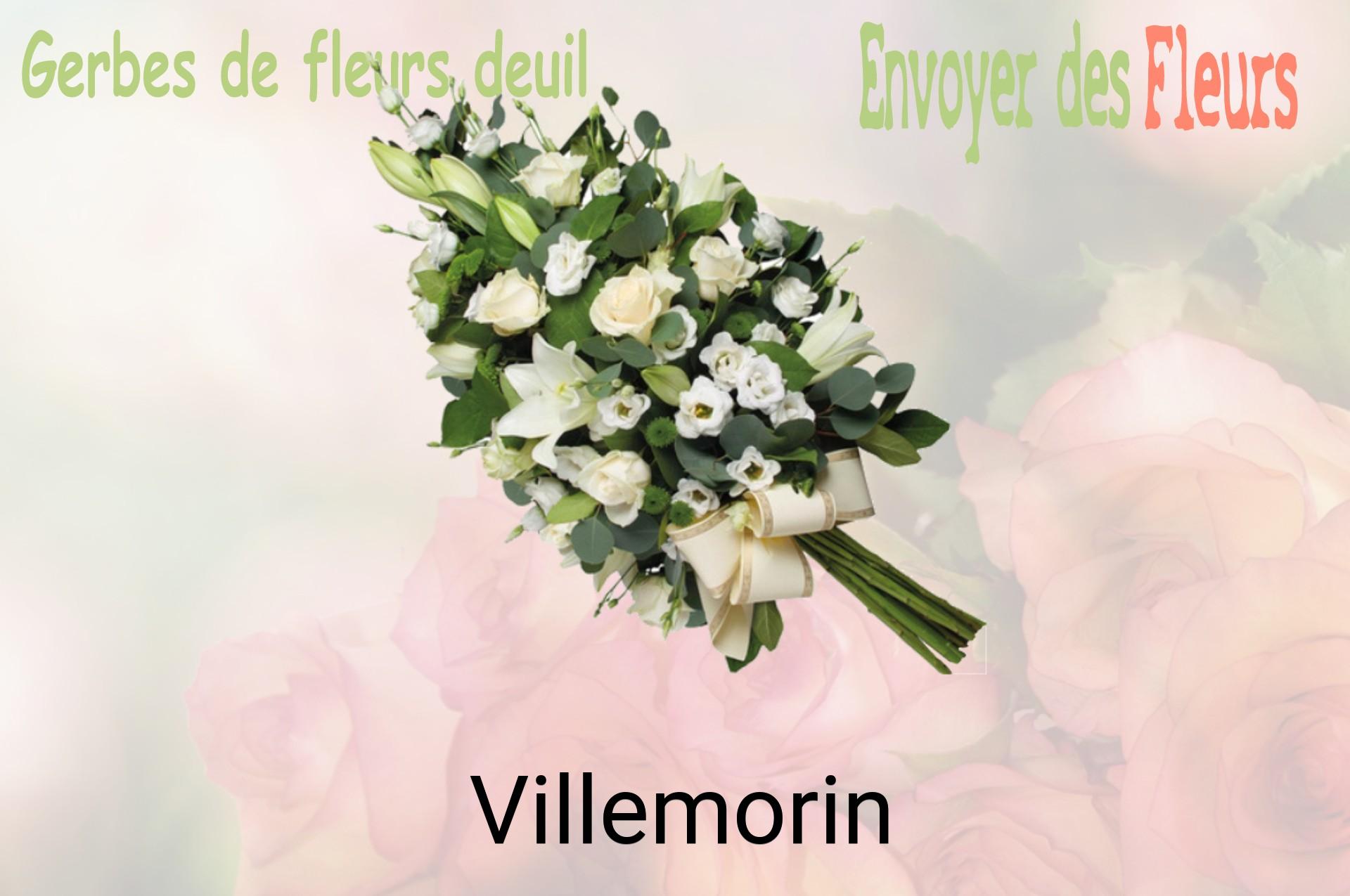 Gerbe de fleurs de deuil livrée à Villemorin